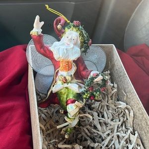 Mark Roberts Santa jingle ornament. Great condition with original box